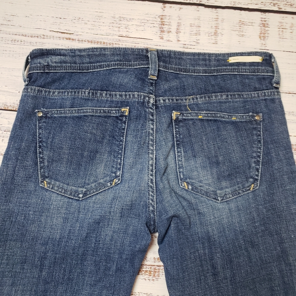 Anthropologie Patchwork Boyfriend Jeans in Two-Tone Blue - Picture 11 of 13